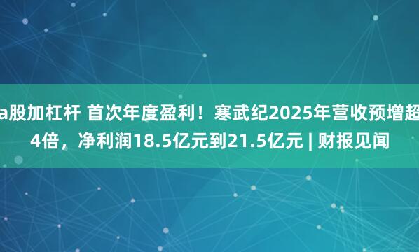 a股加杠杆 首次年度盈利！寒武纪2025年营收预增超4倍，净利润18.5亿元到21.5亿元 | 财报见闻